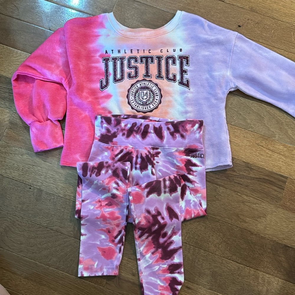 Kids Justice tye dye outfit